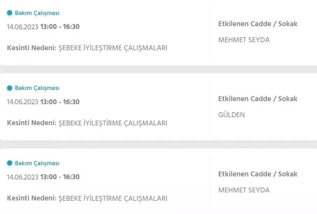 İstanbul'da Yarın O İlçelerde Saatlerce Elektrik Kesintisi Olacak! 13 Haziran 2023 Elektrik Kesintisi 17